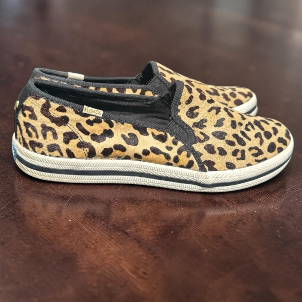 Keds x Kate Spade New York Double Decker Leopard Print Calf  Slip on sneakers 9 - Picture 6 of 16